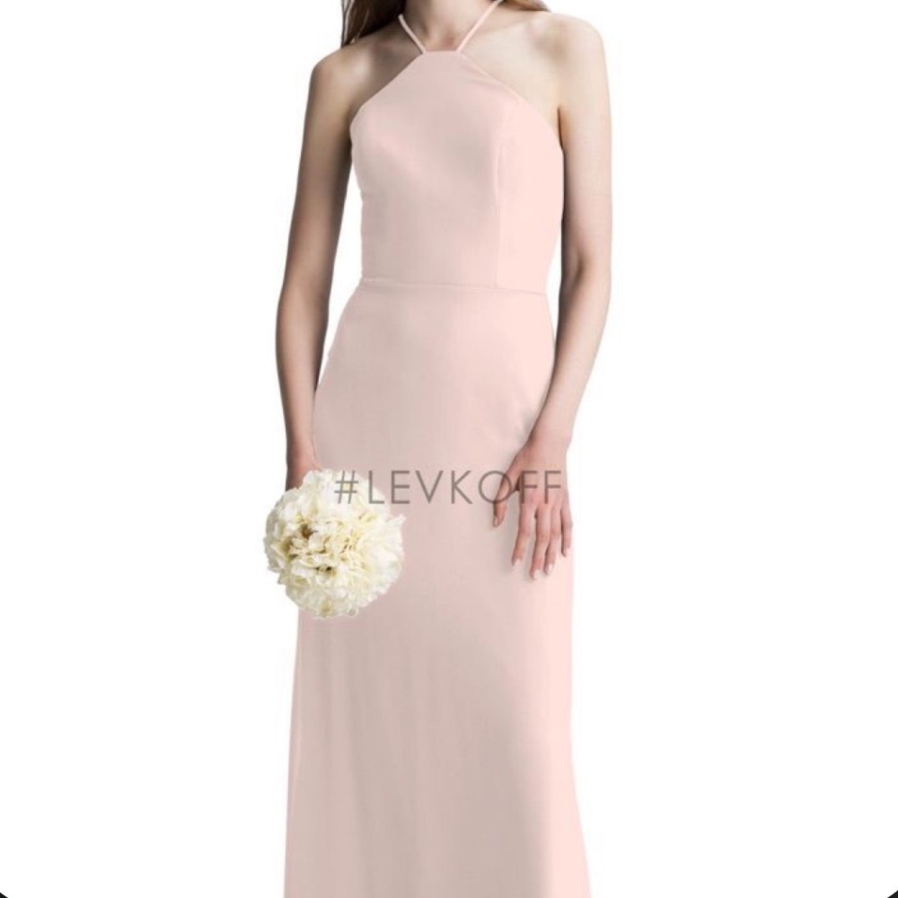 Levkoff Petal Pink Halter Dress